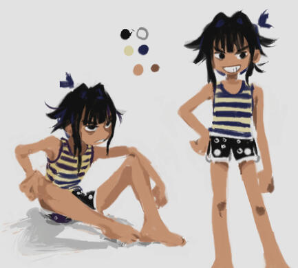 colored lineless drawing of a random design.