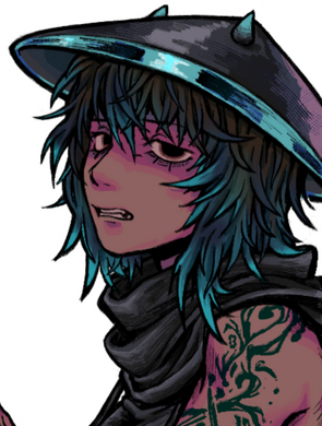 cropped rendered headshot of my oc