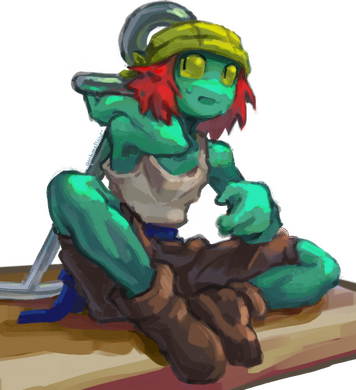 cropped rendered fullbody of Newt (artfight)